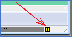 Figure 704:  One or many warnings are available to read. Click the icon to display the message window. (The presence of unread informative messages is also shown in the same way).
