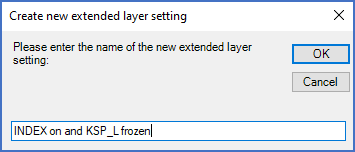 Figure 1048:  In this dialogue box, the name of a new extended layer setting is specified.