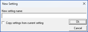 Figure 1535:  The "New Setting" dialogue box