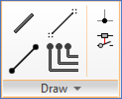 Figure 726:  The “Draw” panel before sliding it out.