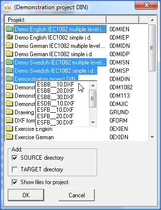 Figure 1486:  The Show files for project feature is active.