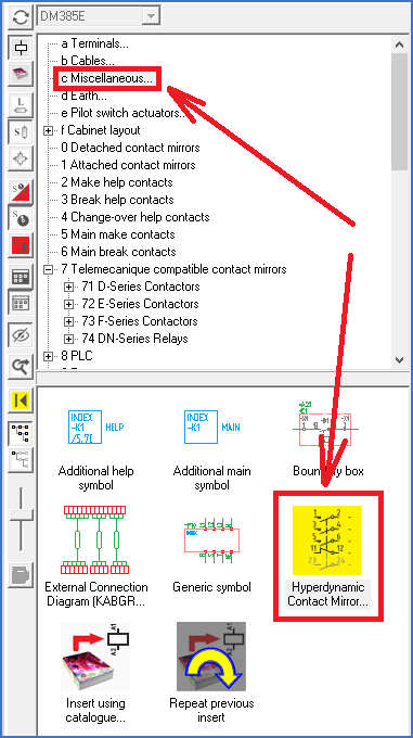 Figure 1194: You find the "Hyper Dynamic Contact Mirror..." macro under Resource Category "c - Miscellaneous".