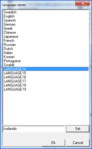 Figure 1539:  The language name has been edited, but not yet set.