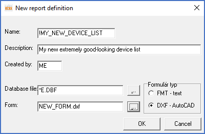 Figure 1372:  The dialogue box that is used to create a new report definition