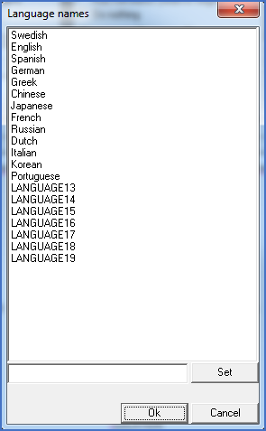 Figure 1441:  The Edit Languages...  dialogue box