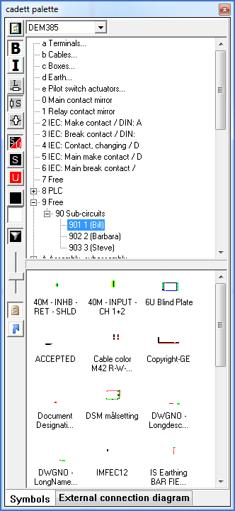 Figure 1174:  A Resource Category to import Sub-circuits to has been selected.