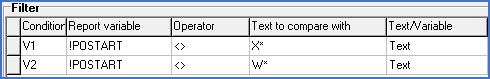 Figure 1276:  Terminals and cables are filtered out. The filter expression is "V1&V2".