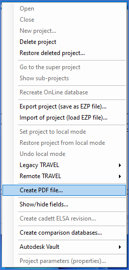 Figure 194:  The "Create PDF file" command