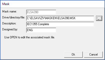 Figure 681:  This dialogue box is displayed when you select a mask and click the "Edit" toolbar button.