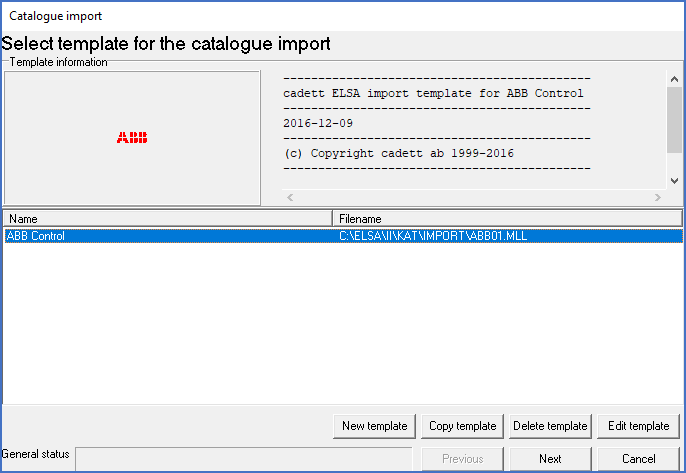 Figure 1578:  A template has been selected. Detailed information about it is therefore presented in the upper part of the dialogue.