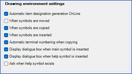 Figure 407:  The "Drawing environment settings" section