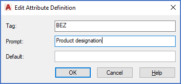 Figure 863: You access the "Edit Attribute Definition" dialogue box by double-clicking an attribute definition.