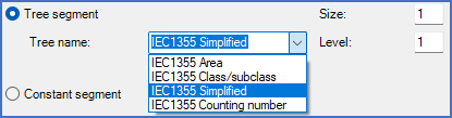 Figure 299:  You can select the tree with a drop-down list as shown here.