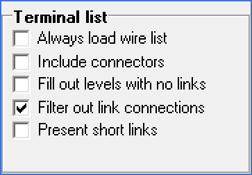 Figure 1373: The special settings are placed in the "Terminal list" section.