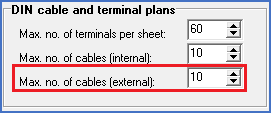 Figure 1351:  Maximum number of cables on the external terminal side
