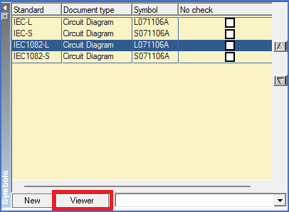 Figure 1552:  The "Viewer" button shown here, is used to turn the symbol viewer on or off.