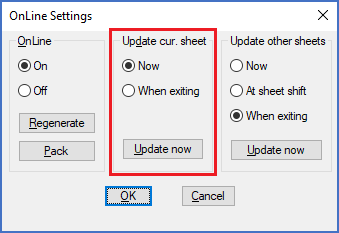 Figure 1240:  The "Update current sheet" section