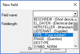 Figure 1612:  Selecting a field name