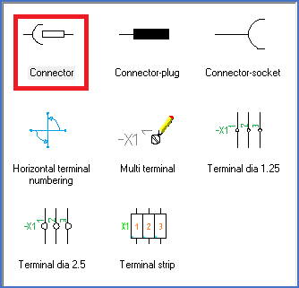 Figure 1125:  The "Connector" macro in the "Symbol Insert Tool"