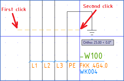 Figure 1253:   Click to the left of the first line, and then to the right of the last line.