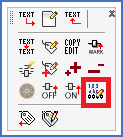 Figure 1288:   A third place to find the "Numbering of texts/attributes" command, is in the "Edit text" toolbar.