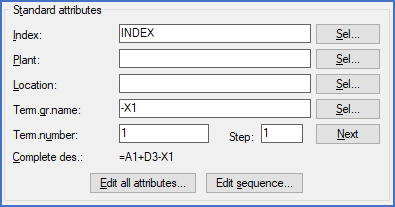 Figure 1271:   The "Standard attributes" section of the "Terminal symbol dialogue"