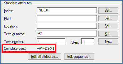 Figure 1278:   The presentation of currently calculated "Complete designation"