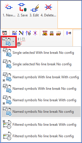 Figure 1290:   "Block update" commands in the "Symbols" panel of the "Tools" tab in the ribbon menu