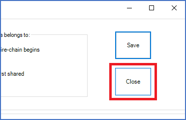 Figure 1847: With the "Close" button, you exit the "Wire-number settings" dialogue, and return to the main dialogue of the "Wire-list Editor".