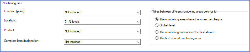 Figure 1836: The "Numbering area" section of the "Wire-numbering settings" dialogue