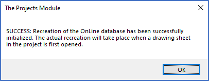 Figure 90: The recreation has been successfully initialized.