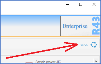 Figure 2019:  This icon signals that WAN mode is active.