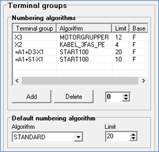 Figure 1367:   Algorithm assignments in “Demo IEC1355 English”