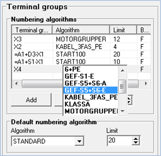 Figure 1368:   Selection of Numbering algorithm