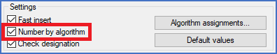 Figure 1341:  The "Number by algorithm" check-box