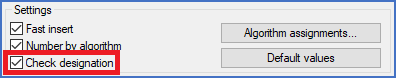 Figure 1342:  The "Check designation" check-box