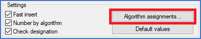 Figure 1345:  The "Algorithm assignments..." button