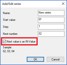 Figure 1269:   The "Next value is an IN-value" check-box in the "Add/Edit series" dialogue