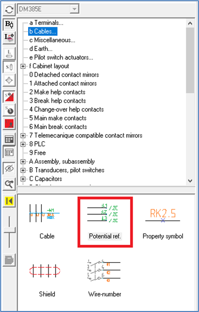 Figure 815:   The "Potential reference" command