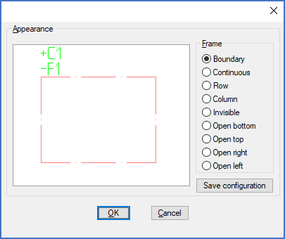 Figure 853:  Dialogue box for selection of general appearance