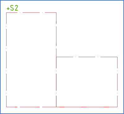 Figure 862:   The second "+S2" has been hidden using the "Hide attribute" command.