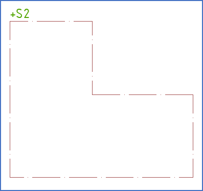 Figure 863:  With a PLOT layer setting, the complete non-rectangular boundary box will look like this. 