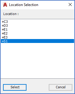 Figure 842:  Selection of an existing location