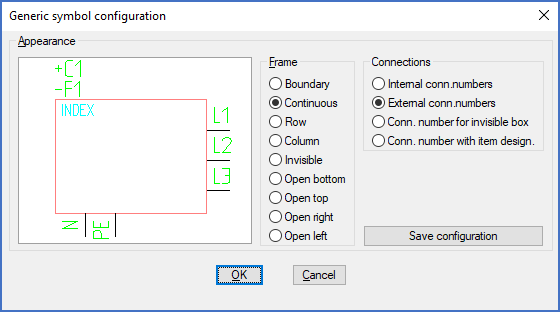 Figure 874:  This dialogue box is used to select the appearance of a "Generic symbol".