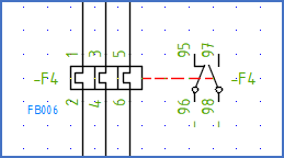 Figure 947: A typical attached contact mirror and the main symbol that it is attached to