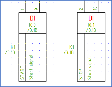 Figure 969: &nbsp;Two I/O symbols for digital inputs with two connection points each