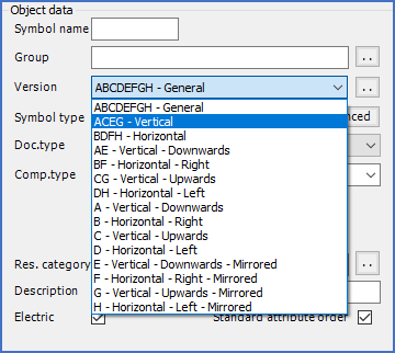 Figure 1081: Version can be selected using a drop-down list. Figure 1081: Version can be selected using a drop-down list.