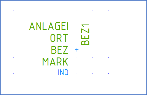 Figure 1640: The attribute package has been inserted. Please note the tiny cross placed in the INDEX layer that marks the insertion point.