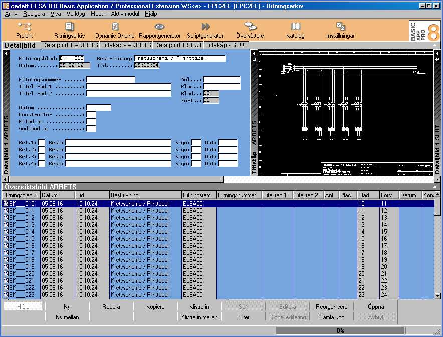 Figure 2306: Splitting has taken place and a number of new DXF files have thus been created and collected.