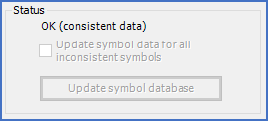 Figure 805: Here, symbol data is identical in symbol database and drawing sheet.